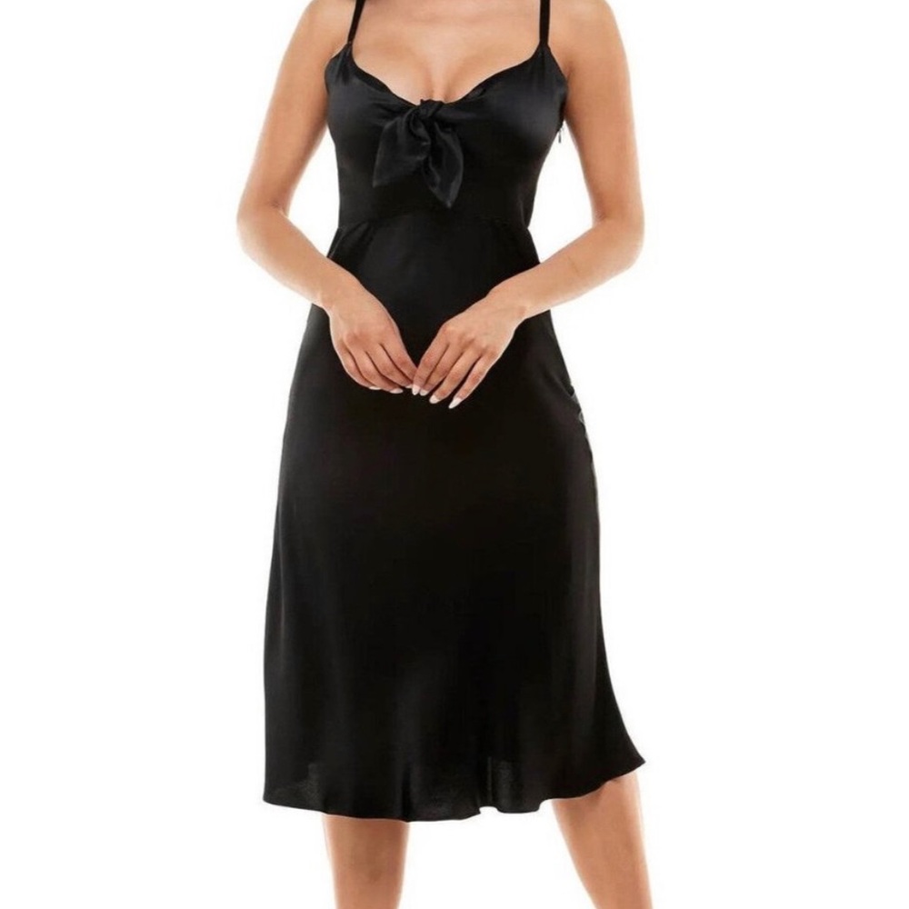 NWOT Black Silk Formal Dress